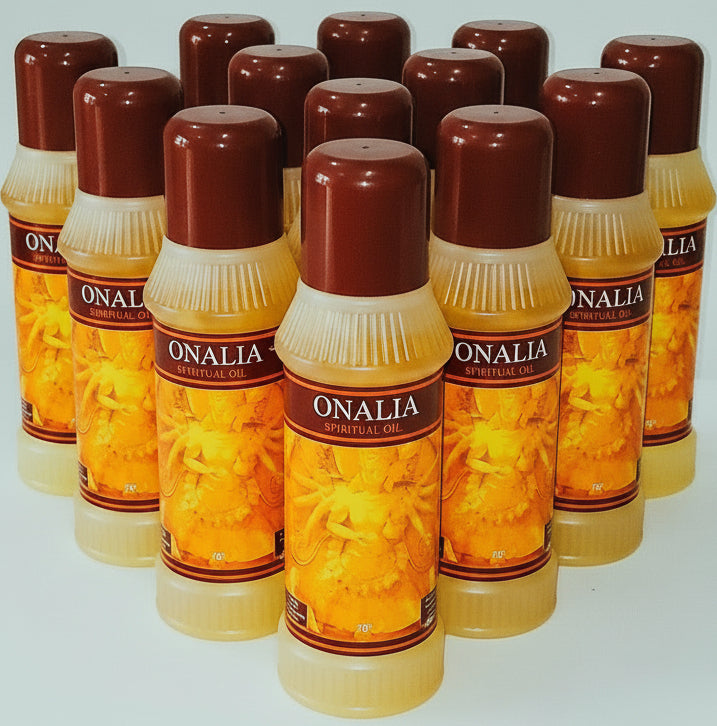 Onalia lotion bottle with a decorative background
